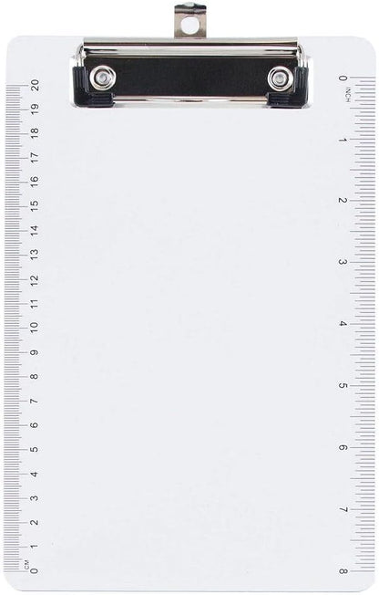 JAM PAPER Small Plastic Memo Clipboards with Low Profile Metal Clip - Mini (6 x 9) - Blue - Clip Board Sold Individually