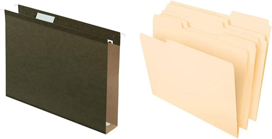 Pendaflex 04152X1 Reinforced 1" Extra Capacity Hanging Folders, Standard Green