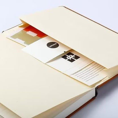 Lemome Grid Paper Notebook Hardcover Classic Notebook with Pen Holder - Page Dividers Presents 8.4 x 5.7 in