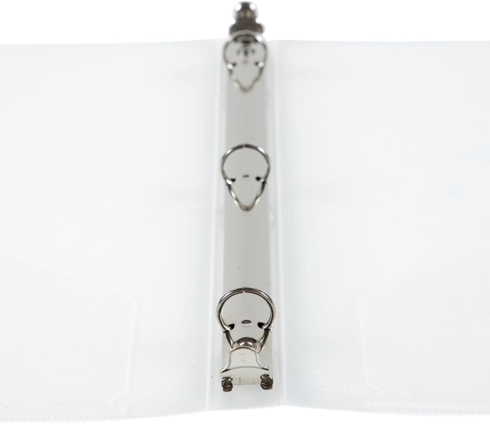 JAM PAPER Plastic 0.75 inch Binder - Clear 3 Ring Binder - Sold Individually