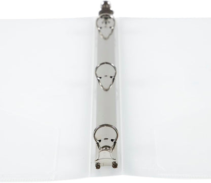 JAM PAPER Plastic 0.75 inch Binder - Clear 3 Ring Binder - Sold Individually