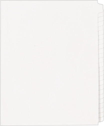 Avery Blank Tab Legal Exhibit Binder Dividers, White Unlaminated Tabs, Letter-Size, Standard Collated 25-Tab Set (11959)