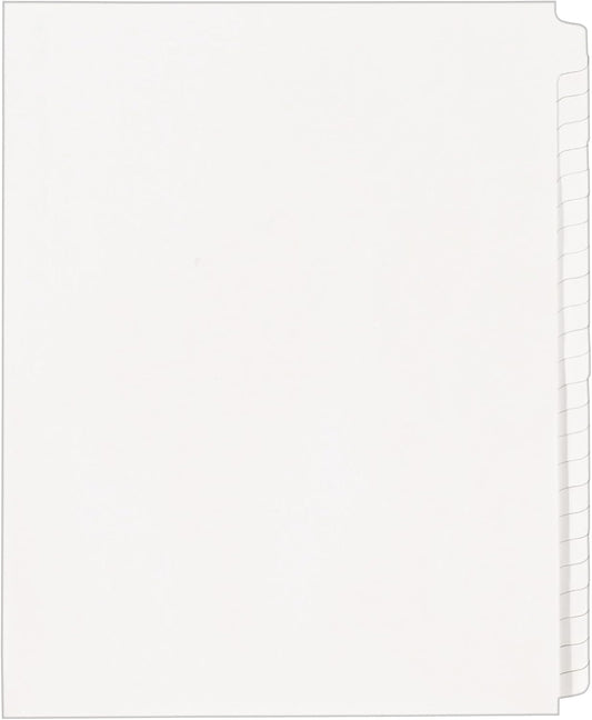 Avery Blank Tab Legal Exhibit Binder Dividers, White Unlaminated Tabs, Letter-Size, Standard Collated 25-Tab Set (11959)
