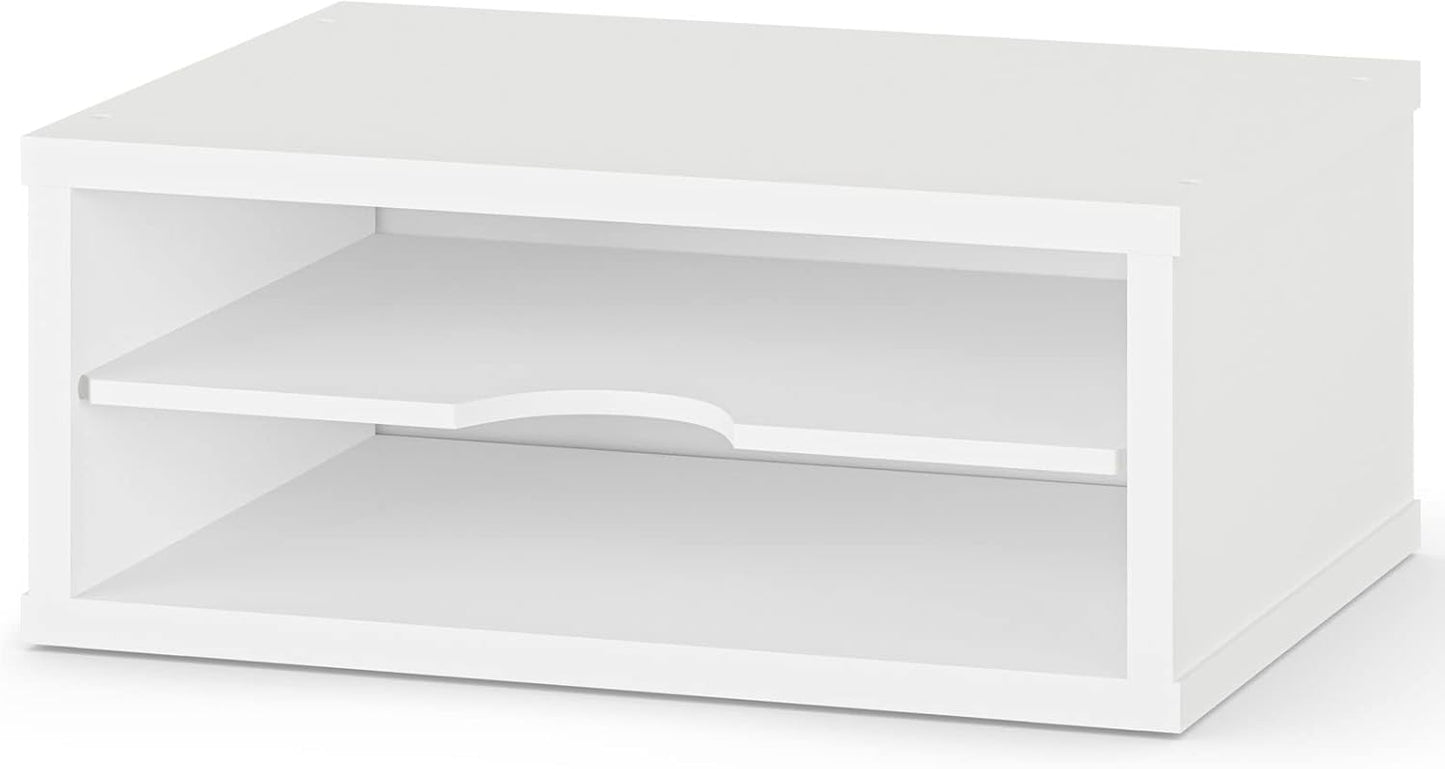 Ballucci File Organizer, 4-Tier Office Desk Organizer, Open Top Wood Paper Organizer for Classroom, Desktop Mail Sorter Paper Tray, Black