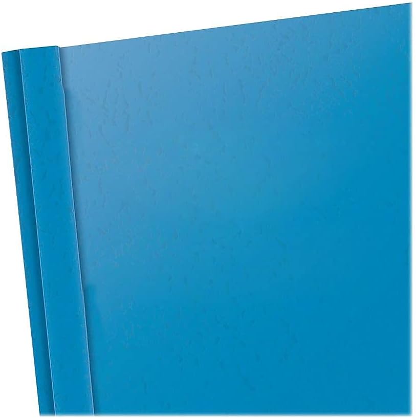 Oxford 55801 Clear Front Report Cover, 3 Fasteners, Letter, 1/2-Inch Capacity, Blue, 25/Box