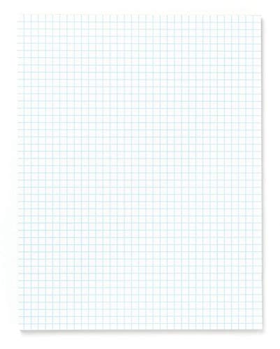 Office Depot Quadrille Pads, 4 x 4 Squares/Inch, 25 Sheets, White, Pack Of 6, 99476