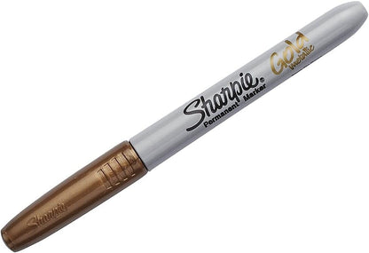 Sharpie - Fine Point Metallic Permanent Markers - Silver/Gold/Bronze (1-Pack of 4)