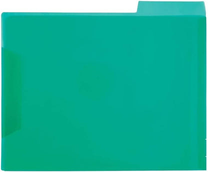 Staples Translucent Poly File Folders, Letter Size, Clear Durable Plastic, 6/Pack