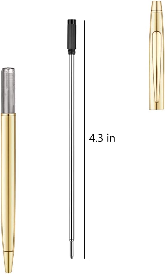 Unibene Cross Compatible Ballpoint Pen Refills 20 Pack, 1.0mm Medium Point-Black, Smooth Writing Replaceable German Ink Refill