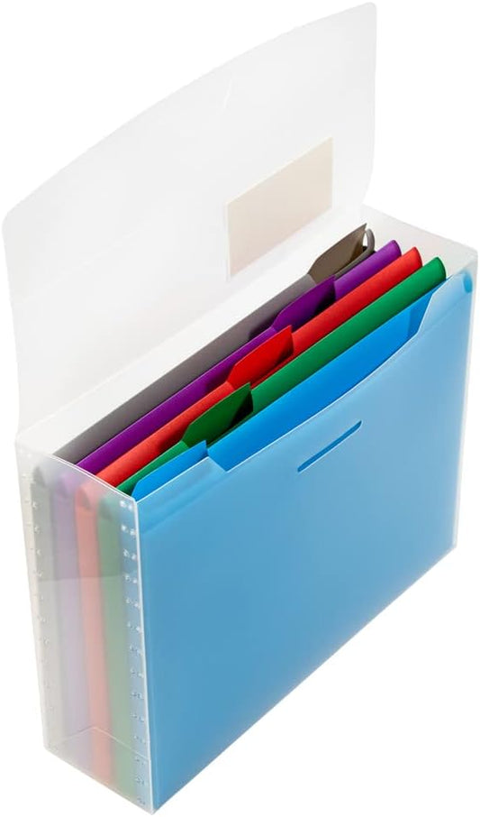 JAM Paper Accordion Folders - 13 Pocket Plastic Expanding File - Legal Size - 10 x 15 - Red - Sold Individually