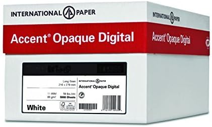 Accent Opaque Cream Printer Paper, 8.5” x 11” 28lb Bond/70lb Text Copy Paper – 500 Sheets (1 Ream) – Premium Computer Paper with Smooth Finish – 97 Bright, 104gsm – Warm White Copy Paper – 188176R