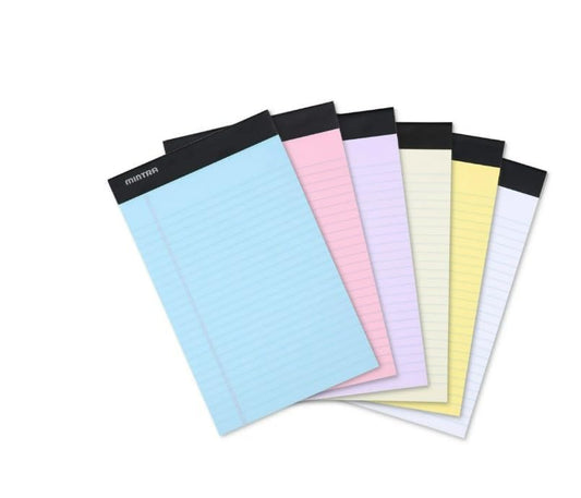 1 Pack 50 Sheets Random Color Pads Note Pads,5 x 8 Inch Lined Writing Pads,Per Writing Pad,Letter and Legal Ruled Pads,Notebooks and Writing Pads,Office stationery (Pink,Yellow,Blue,Purple)