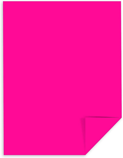 Neenah Astrobrights Color Paper, 8.5” x 11”, 24 lb/89 GSM, Fireball Fuchsia, 500 Sheets (21688)