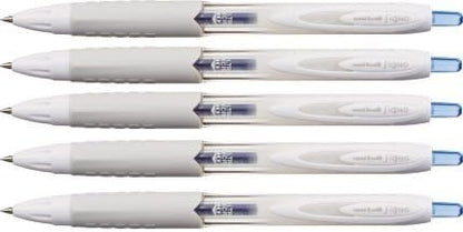 Uni-Ball Signo 307 Retractable Gel Ink Pen, Ultra Micro Point 0.38mm, Blue Ink, UMN-307-38, Value Set of 5