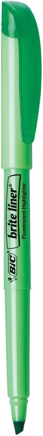 BIC Brite Liner Highlighter Chisel Tip Green 2DOZEN (BL11-GN)