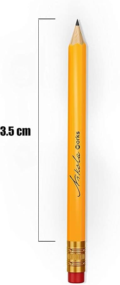Mini Golf Pencils Without Erasers - 96 Count - Classic Pre-Sharpened #2 HB American Pew Pencils Standard Hex Shaped Bulk Pack