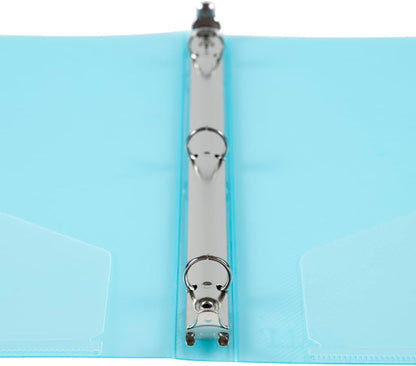JAM PAPER Plastic 0.75 inch Binder - Clear 3 Ring Binder - Sold Individually
