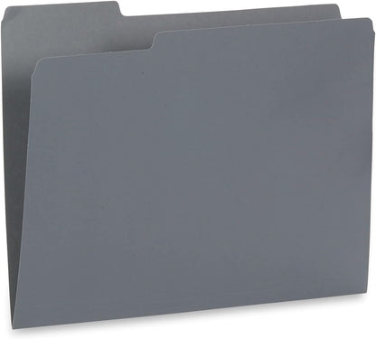 File Folder, 1/3 Cut Tab, Letter Size, Yellow, Great for Organizing and Easy File Storage, 100 Per Box