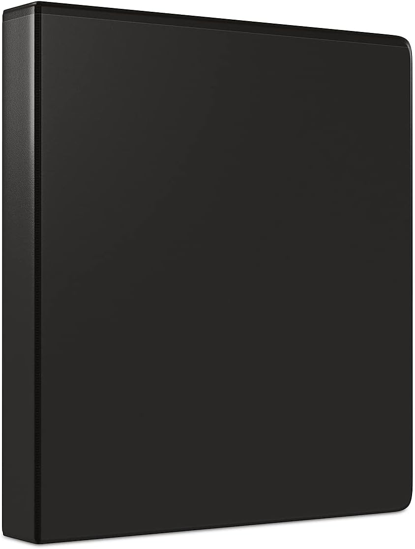 Staples Economy 1-Inch Round Ring Binder, Holds Up to 175 Sheets Each, 12-Pack, White, Lightweight Binders for School & Office