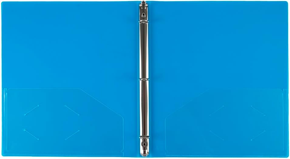 JAM PAPER Plastic 0.75 inch Binder - Clear 3 Ring Binder - Sold Individually