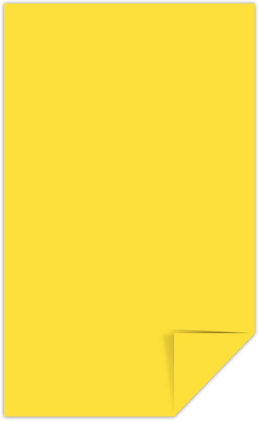 Astrobrights Color Paper, 8.5" x 14", 24 lb/89 gsm, Solar Yellow, 500 Sheets (22532)