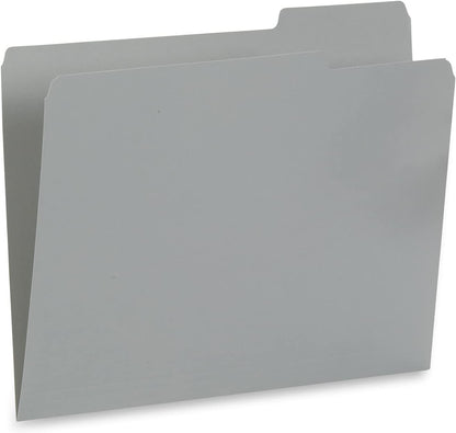 File Folder, 1/3 Cut Tab, Letter Size, Yellow, Great for Organizing and Easy File Storage, 100 Per Box