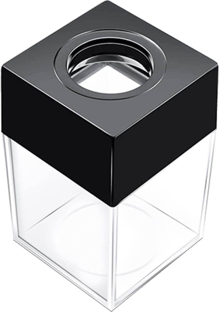grwanpen® Extra Large Magnetic Paper Cilp Dispenser, 500 Clip Capacity ,Black,1 pack
