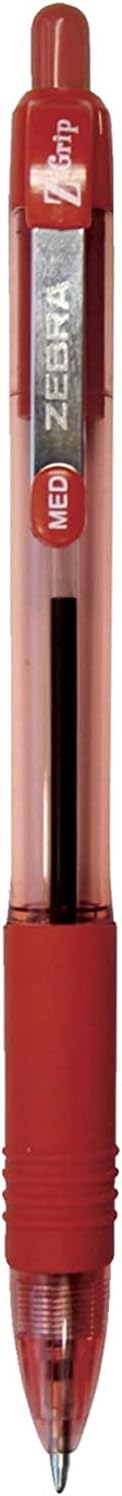 Zebra Pen Z-Grip Retractable Ballpoint Pen, Medium Point, 1.0 mm, 12 Black & 12 Blue Pack of 24