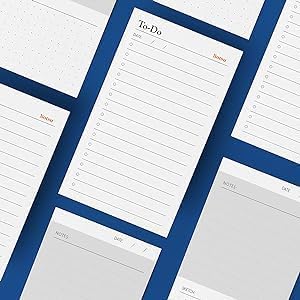 Notsu To Do List Grid Index Cards 3x5 | 50 Task Planner Foldable Vertical Notecards with Rounded Corners