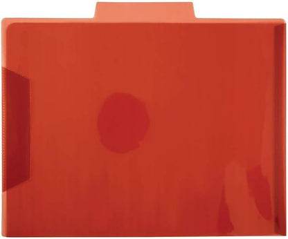 Staples Translucent Poly File Folders, Letter Size, Clear Durable Plastic, 6/Pack