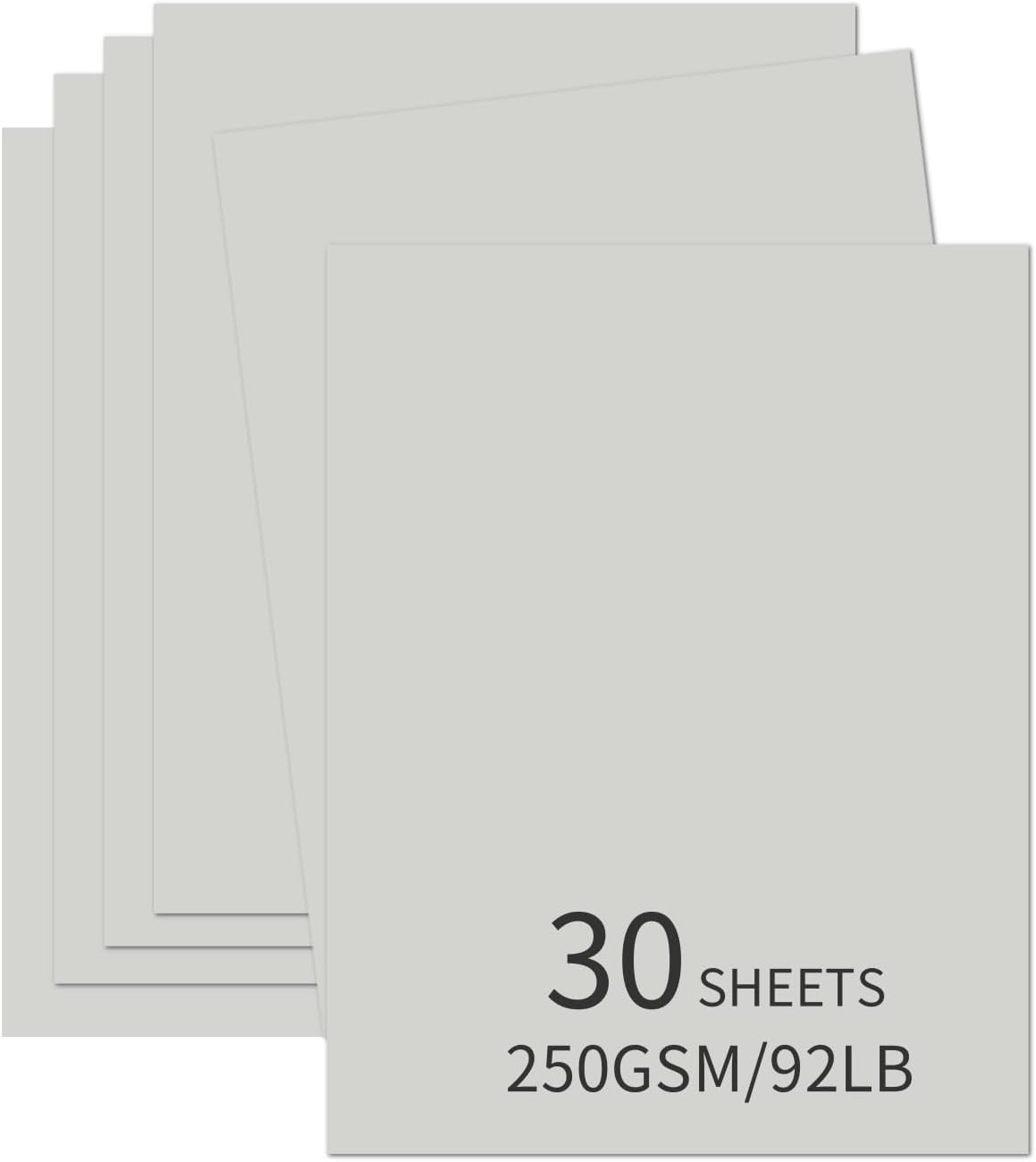 30 Sheets Sage Green Cardstock 8.5'' x 11'', 250gsm/92lb Heavyweight Cover Cardstock Paper, Thick and Smooth Card Stock Perfect for Invitations, Menus, Crafts, DIY Cards, Arts and Crafts