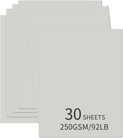 30 Sheets Sage Green Cardstock 8.5'' x 11'', 250gsm/92lb Heavyweight Cover Cardstock Paper, Thick and Smooth Card Stock Perfect for Invitations, Menus, Crafts, DIY Cards, Arts and Crafts