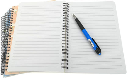 4 Pack A5 Spiral Notebook Journal,Wirebound Ruled Sketch Book Notepad Diary Memo Planner,A5 Size(8.3X5.7) & 80 Sheets (Floral)