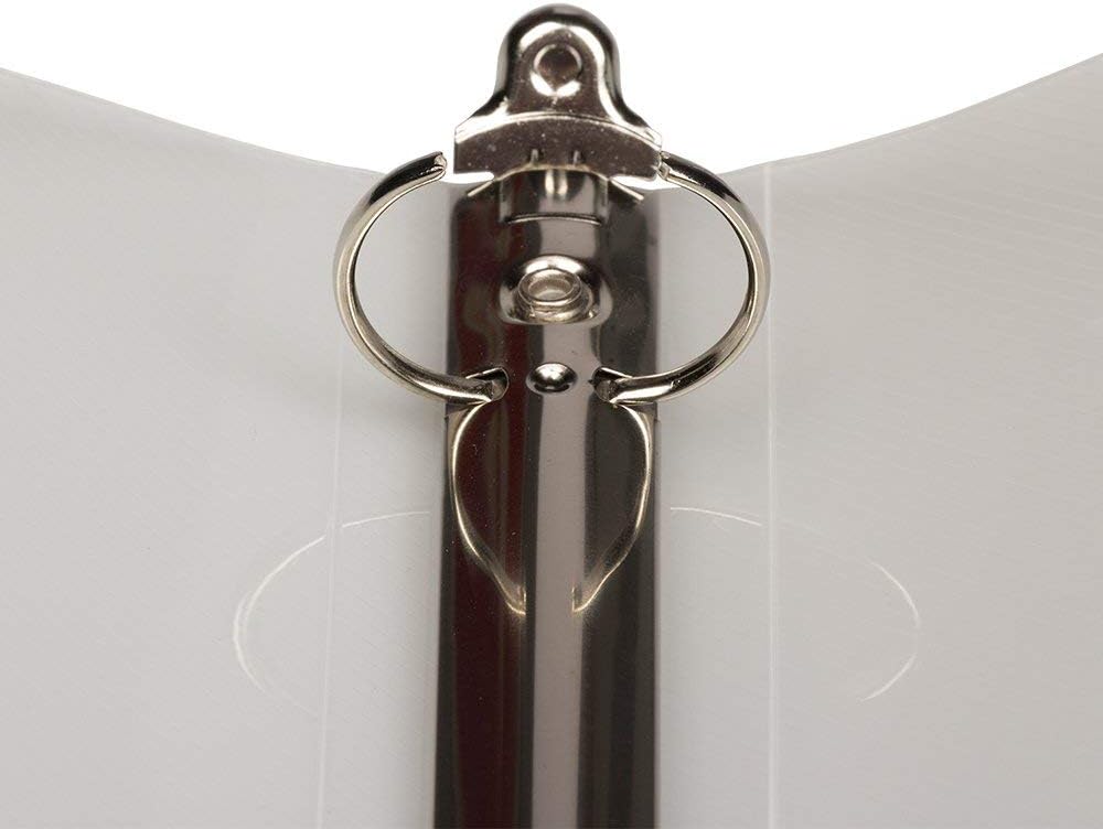 JAM PAPER Plastic 0.75 inch Binder - Clear 3 Ring Binder - Sold Individually