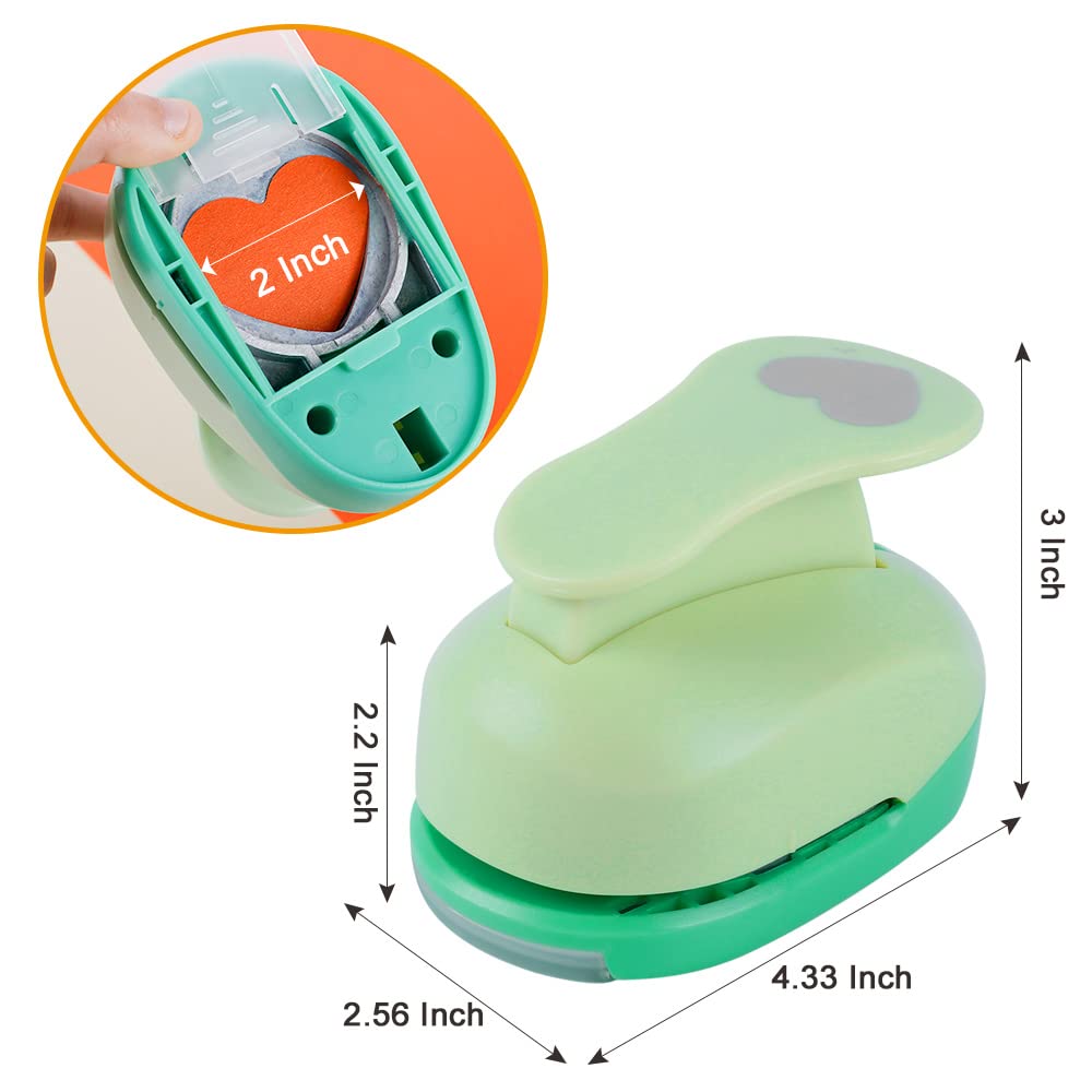 UCEC 2 Inch Circle Punch, Paper Punch, 2 Inch Hole Punch, Circle Hole Punch Cutters for Paper Crafts DIY Handmade Crafting Scrapbook Tools Cards Arts Fun Projects