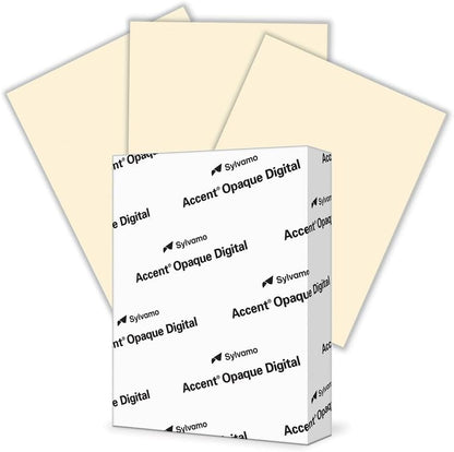 Accent Opaque Cream Printer Paper, 8.5” x 11” 28lb Bond/70lb Text Copy Paper – 500 Sheets (1 Ream) – Premium Computer Paper with Smooth Finish – 97 Bright, 104gsm – Warm White Copy Paper – 188176R
