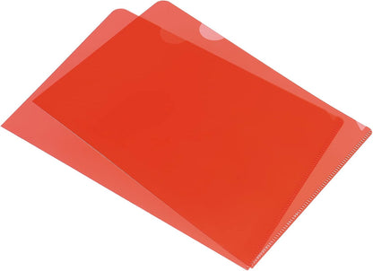 PATIKIL l Type Folders 24 Pack 8.9 x 6.3 Inches A5 Plastic Clear Document Folder File Jacket Sleeves Project Pockets, Yellow