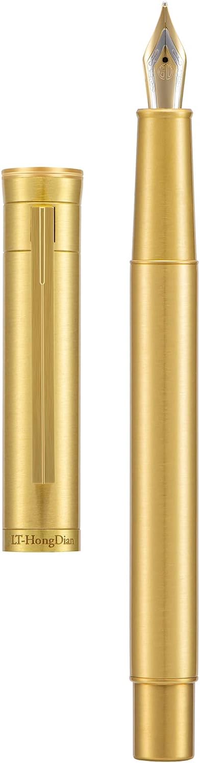Hongdian Matte Black Forest Rollerball Pen with Schmidt Black Ink Refill, Classic Design with Metal Case for Business Signature
