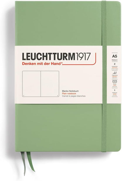 LEUCHTTURM1917 - Notebook Hardcover Medium A5-251 Numbered Pages for Writing and Journaling (Navy, Ruled)