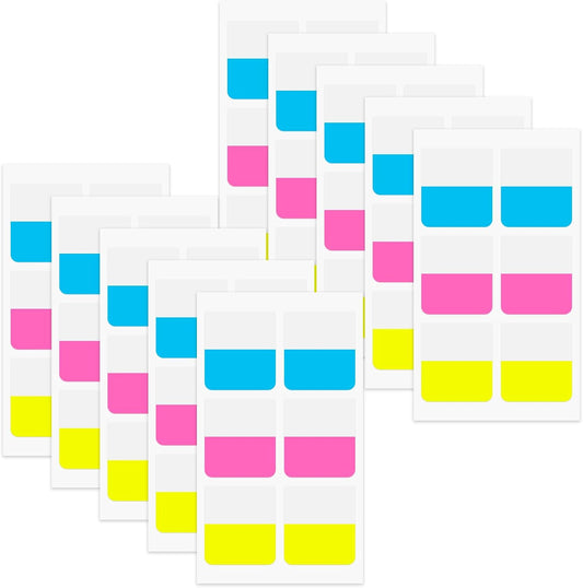 60PCS Sticky Index Tabs, Colored Book Sticky Tabs for Notebooks, Repositionable Page Tabs for Notebooks File Classification,Writable Reusable Sticky Notes,Index Label Sticker 3 Colors(1x1.1inch)