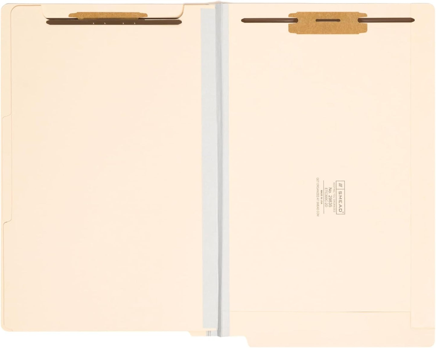Smead Pressboard End Tab Classification File Folder, 2 Dividers, 2" Expansion, Legal Size, Manila, 10 per Box (29835)