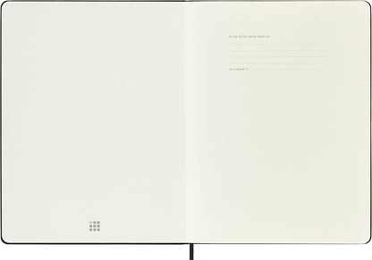 Moleskine Classic Notebook, Hard Cover, XL (7.5" x 9.5") Squared/Grid, Black, 192 Pages