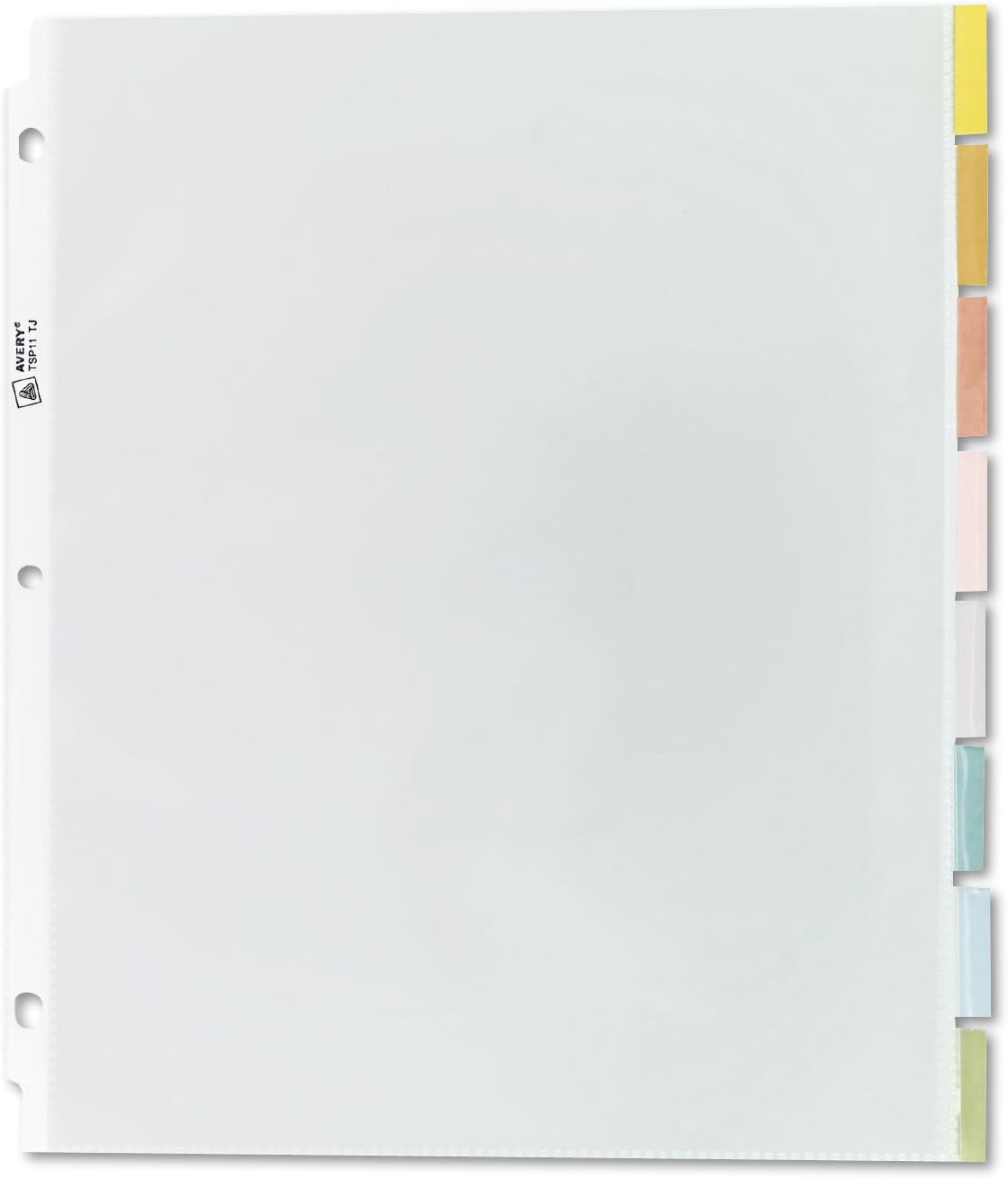 Avery Clear Protect 'n Tab Tabbed Sheet Protector Dividers, 8-Tab Set, Top Load, 8 Page Protectors (74161)