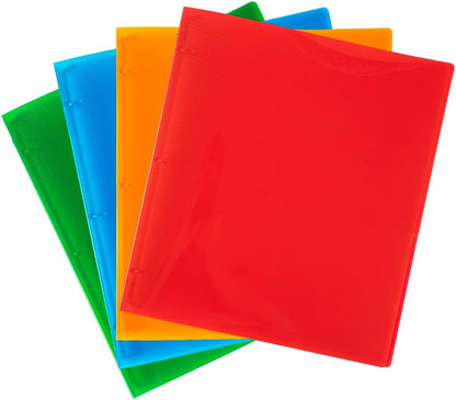 JAM PAPER Plastic 0.75 inch Binder - Clear 3 Ring Binder - Sold Individually
