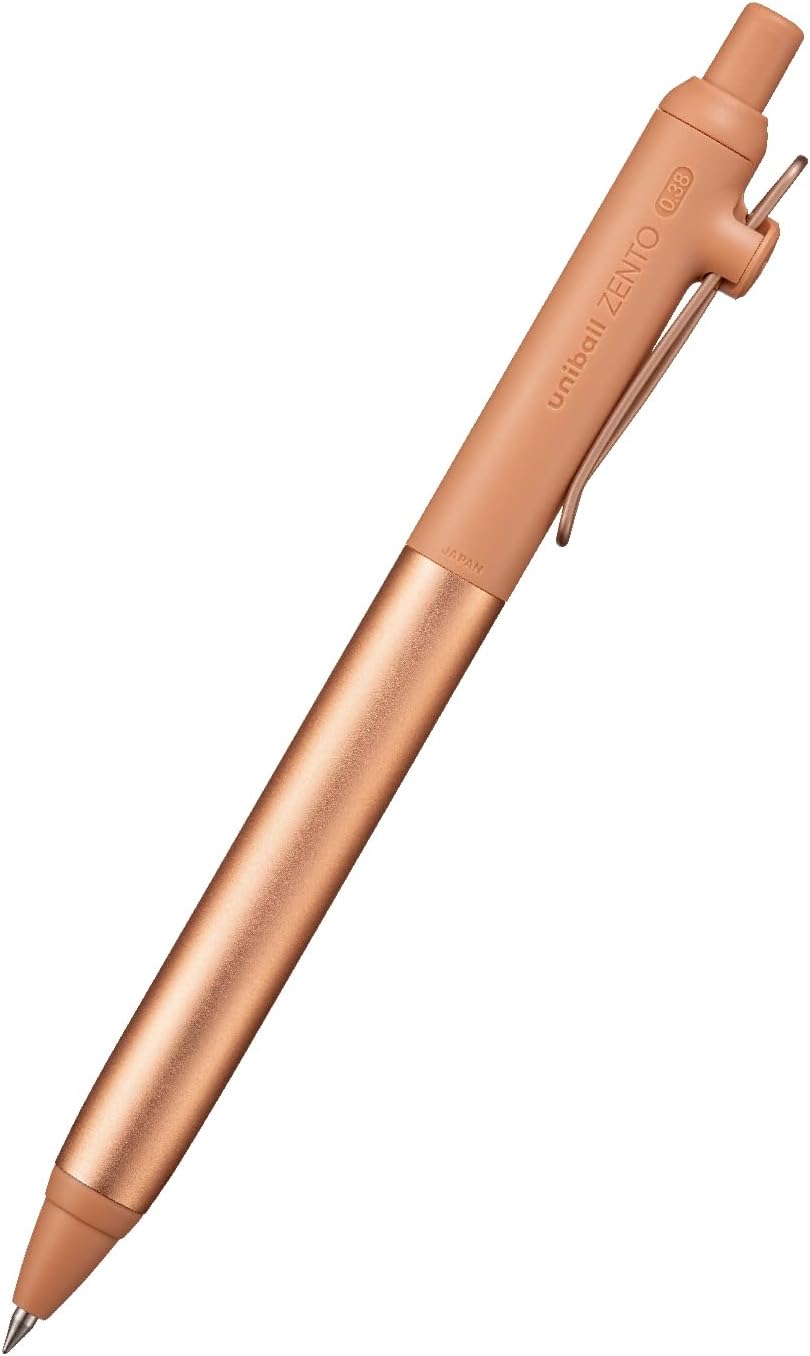 三菱鉛筆 uniball ZENTO Flow Model Rollerball Pen, Anodized Aluminum Grip, Fine 0.5mm, Water-Based Black Ink, Ultra-Smooth with Reduced Friction, Jade, UBNZF05.7