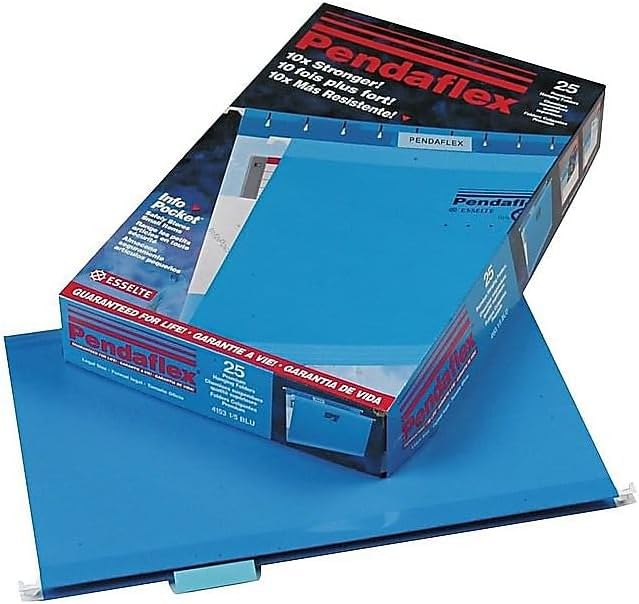 Pendaflex Hanging File Folders, Legal Size, Aqua (PFX415315AQU)