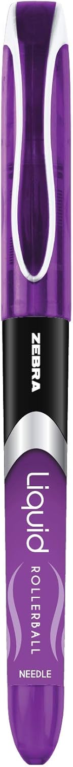 Zebra Liquid Rollerball Pens, Needle Point 0.5mm, Assorted Color, 4-Count