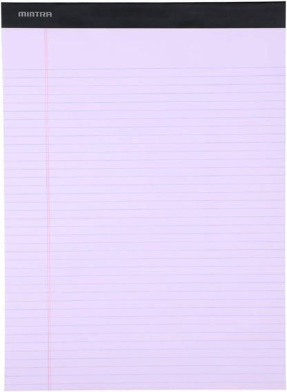 Mintra Office White Legal Pads – Ruled Notepads and Micro-Perforated Sheets, Ideal for Writing, Note-Taking & Creativity, Office, or Professional Use, Basic Pad 6 pack, 8.5"x11" (Narrow Ruled)