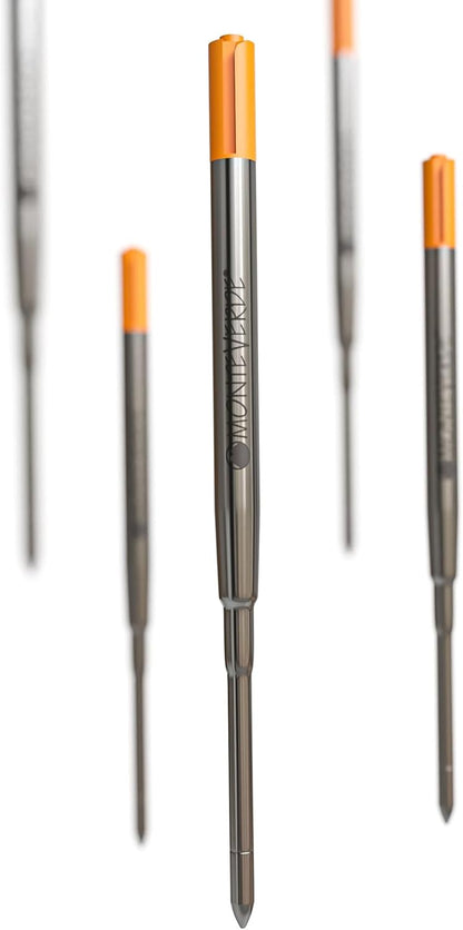 Monteverde Soft Roll Ballpoint Pen Refills to Fit Parker-Style Pens, Medium Point, Brown, 2-Pack, Smooth Writing Technology for Parker, Conklin, Schmidt, and More