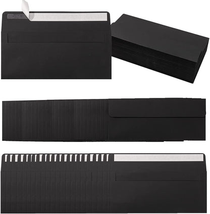 100 Pack Colorful #10 Business Envelopes Self Seal Standard Envelopes for Office Checks, Business, Letter Mailing Invoices, 4.13 x 9.49 Inches (Brown)